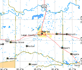 Map of Lamar County