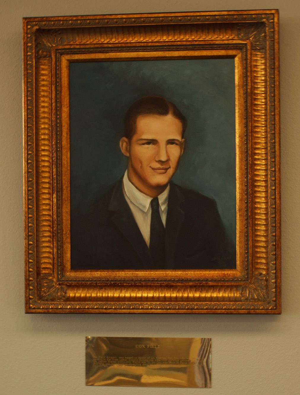 Charles Mack Cox Portrait on wall