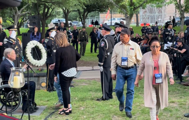 Texas Police Officer Memorial Ceremony related to Detective Widner's name being added to the memo