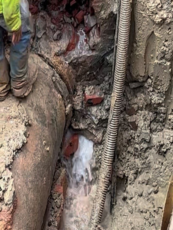 close up of leaking pipe at water treatment plant